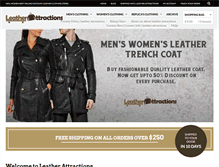 Tablet Screenshot of leatherattractions.com
